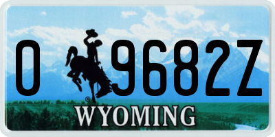 WY license plate 09682Z