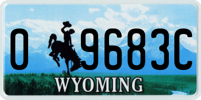 WY license plate 09683C