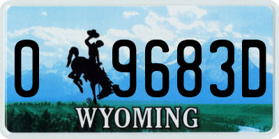 WY license plate 09683D