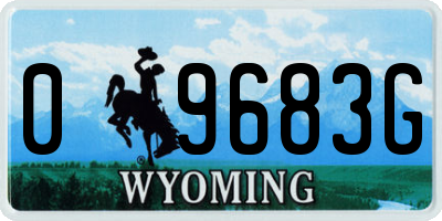 WY license plate 09683G