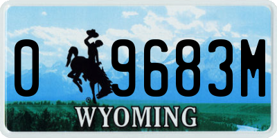 WY license plate 09683M