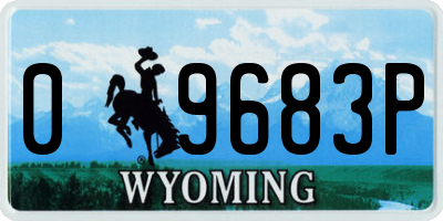 WY license plate 09683P