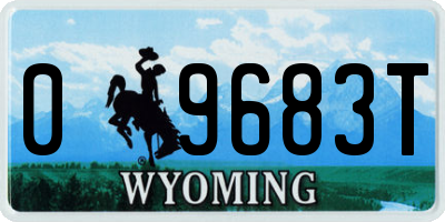 WY license plate 09683T