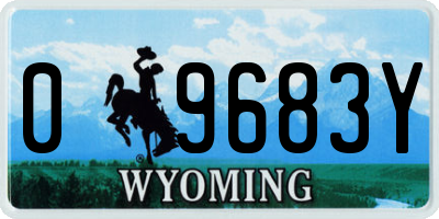 WY license plate 09683Y