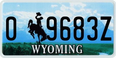 WY license plate 09683Z
