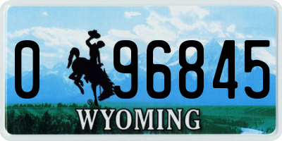 WY license plate 096845