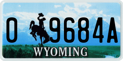 WY license plate 09684A