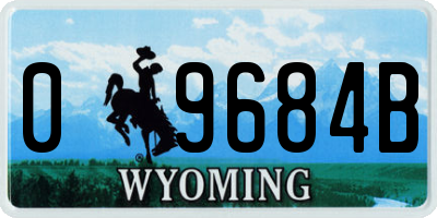 WY license plate 09684B