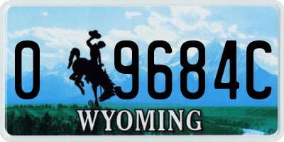 WY license plate 09684C