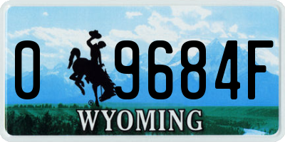 WY license plate 09684F