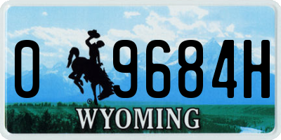 WY license plate 09684H