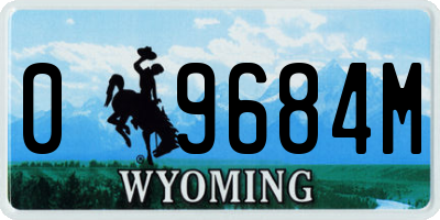 WY license plate 09684M