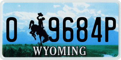 WY license plate 09684P