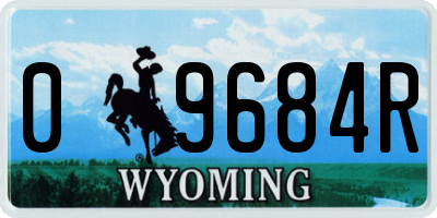 WY license plate 09684R