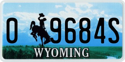 WY license plate 09684S