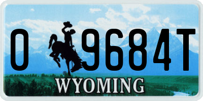WY license plate 09684T