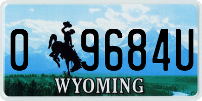 WY license plate 09684U