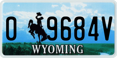 WY license plate 09684V