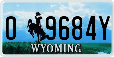 WY license plate 09684Y