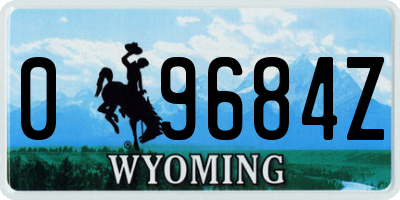WY license plate 09684Z