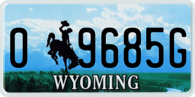 WY license plate 09685G