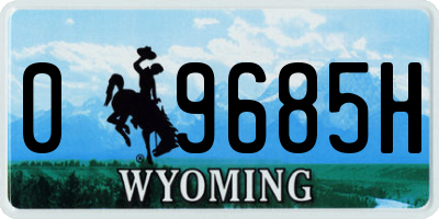 WY license plate 09685H