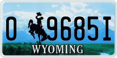 WY license plate 09685I