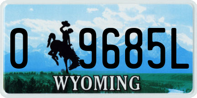 WY license plate 09685L