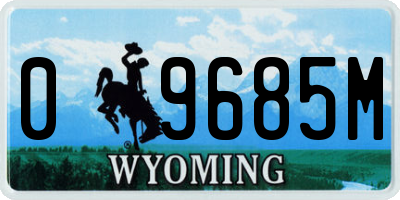 WY license plate 09685M