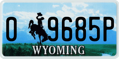 WY license plate 09685P
