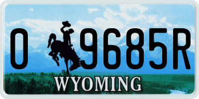WY license plate 09685R