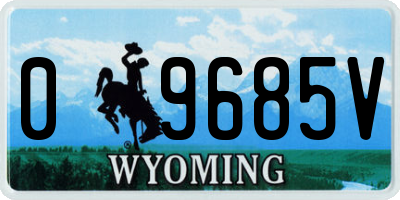 WY license plate 09685V