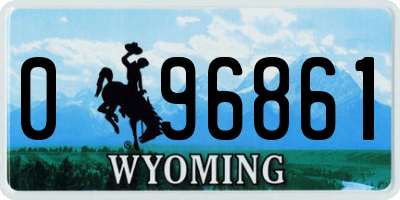 WY license plate 096861