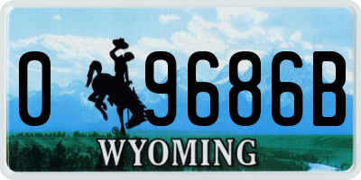 WY license plate 09686B