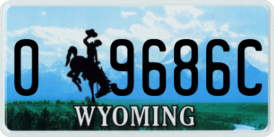 WY license plate 09686C