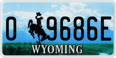 WY license plate 09686E
