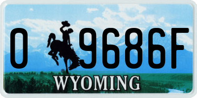 WY license plate 09686F