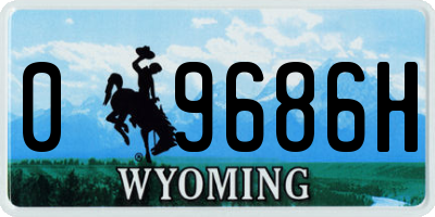 WY license plate 09686H