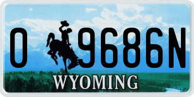 WY license plate 09686N