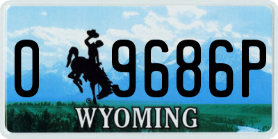 WY license plate 09686P