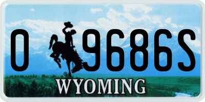 WY license plate 09686S