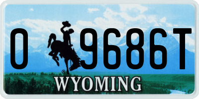 WY license plate 09686T