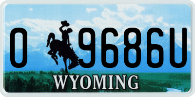 WY license plate 09686U