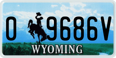 WY license plate 09686V