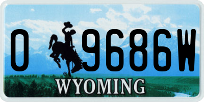 WY license plate 09686W