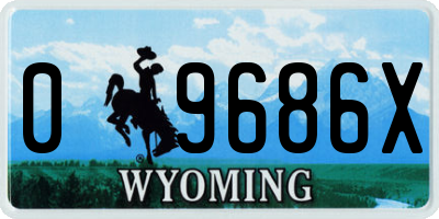 WY license plate 09686X