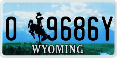 WY license plate 09686Y