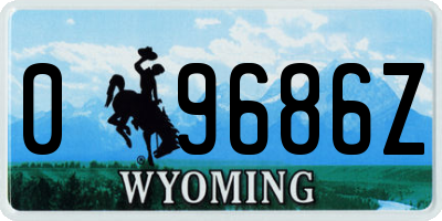 WY license plate 09686Z