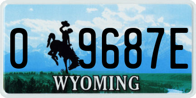 WY license plate 09687E