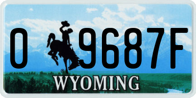 WY license plate 09687F